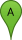 The letter A in a green waypoint marker The letter A in a green waypoint marker