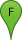 The letter F in a green waypoint marker The letter F in a green waypoint marker