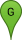 The letter G in a green waypoint marker The letter G in a green waypoint marker