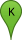 The letter K in a green waypoint marker The letter K in a green waypoint marker