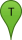 The letter T in a green waypoint marker The letter T in a green waypoint marker