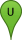 The letter U in a green waypoint marker The letter U in a green waypoint marker