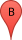 The letter B in a red waypoint marker The letter B in a red waypoint marker