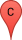 The letter C in a red waypoint marker The letter C in a red waypoint marker