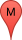 The letter M in a red waypoint marker The letter M in a red waypoint marker