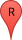 The letter R in a red waypoint marker The letter R in a red waypoint marker