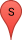 The letter S in a red waypoint marker The letter S in a red waypoint marker