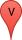 The letter V in a red waypoint marker The letter V in a red waypoint marker